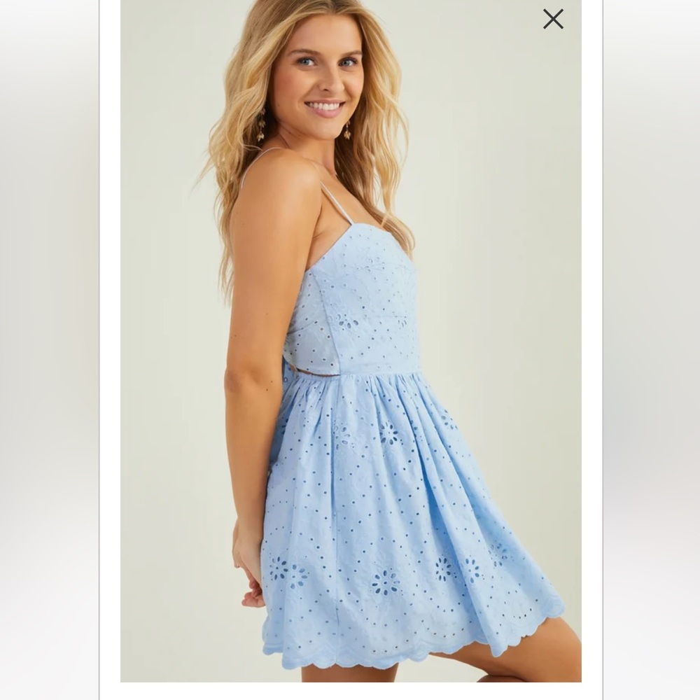 New with tags altard state Sophia eyelet mini dress - Picture 5 of 6
